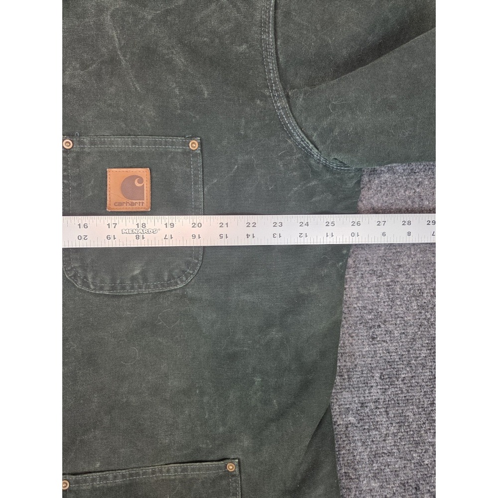 Vintage Carhartt C02 SPC Chore Jacket Mens Large Tall Spruce Green Lined USA - Picture 3 of 8